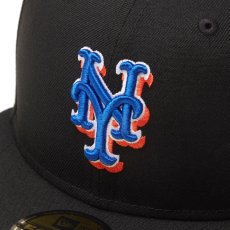 画像6: NEW ERA  59FIFTY MLB Old English ニューヨーク・メッツ ブラック (6)