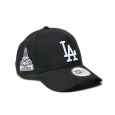 画像1: NEW ERA  9FORTY A-Frame MLB Black & White ロサンゼルス・ドジャース クーパーズタウン ブラック (1)