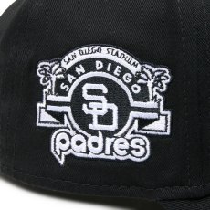 画像7: NEW ERA  9FORTY A-Frame MLB Black & White サンディエゴ・パドレス クーパーズタウン ブラック (7)