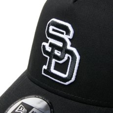 画像6: NEW ERA  9FORTY A-Frame MLB Black & White サンディエゴ・パドレス クーパーズタウン ブラック (6)