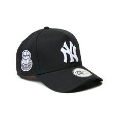 画像1: NEW ERA  9FORTY A-Frame MLB Black & White ニューヨーク・ヤンキース クーパーズタウン ブラック (1)