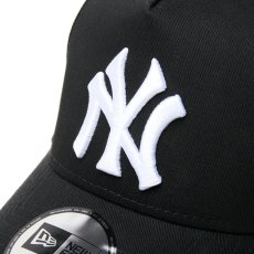 画像6: NEW ERA  9FORTY A-Frame MLB Black & White ニューヨーク・ヤンキース クーパーズタウン ブラック (6)