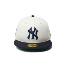 画像2: NEW ERA  59FIFTY MLB Cooperstown 2-Tone ニューヨーク・ヤンキース クローム/ネイビー (2)