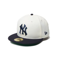 画像3: NEW ERA  59FIFTY MLB Cooperstown 2-Tone ニューヨーク・ヤンキース クローム/ネイビー (3)