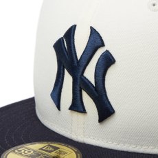 画像6: NEW ERA  59FIFTY MLB Cooperstown 2-Tone ニューヨーク・ヤンキース クローム/ネイビー (6)