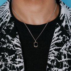 画像4: CALEE  CUT STONE SILVER NECKLACE ＜BLACK CUBIC＞ (4)