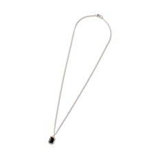 画像1: CALEE  CUT STONE SILVER NECKLACE ＜BLACK CUBIC＞ (1)