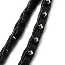 画像3: CALEE  CHAIN LEATHER WRIST STRAP (3)