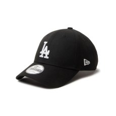 画像1: NEW ERA  9FORTY MLB Woven Label ロサンゼルス・ドジャース ブラック (1)