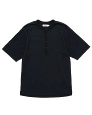 画像2: nonnative  DWELLER S/S HENLEY NECK TEE COTTON JERSEY OVERDYED (2)