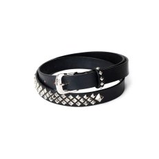 画像1: CALEE  STUDS LEATHER NARROW BELT ＜TYPE A＞ (1)