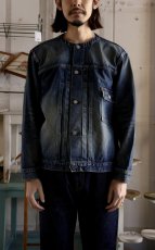 画像11: CALEE  1ST TYPE NO COLLAR DENIM JACKET ＜USED＞ (11)