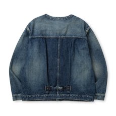 画像2: CALEE  1ST TYPE NO COLLAR DENIM JACKET ＜USED＞ (2)