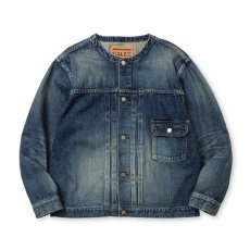 画像1: CALEE  1ST TYPE NO COLLAR DENIM JACKET ＜USED＞ (1)