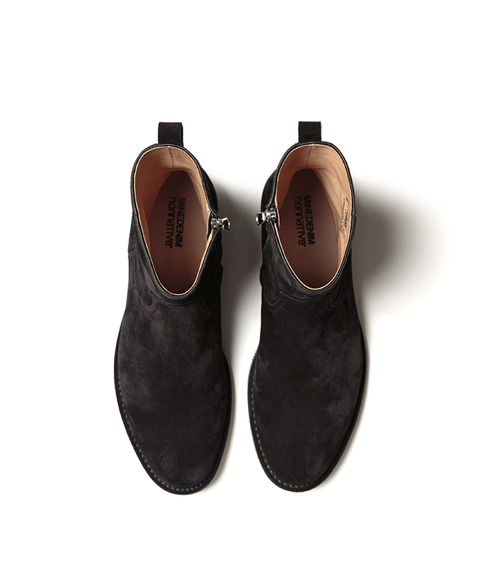 MINEDENIM nonnative × MINEDENIM Side Zip Boots (BLK) NNT-BT002