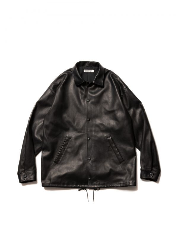 COOTIE Leather Coach Jacket (Black) CTE-21A209 公式通販