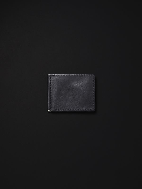 ANTIDOTE BUYERS CLUB Money Clip Wallet (Black Grain Leather) RX