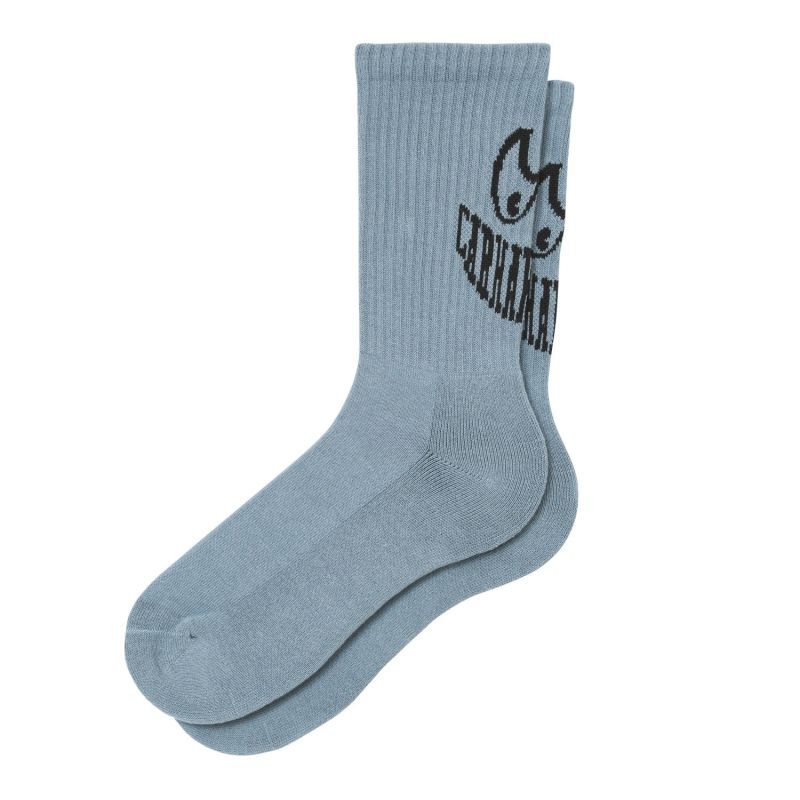 CARHARTT WIP GRIN SOCKS (Frosted Blue / Black) I030067 公式通販