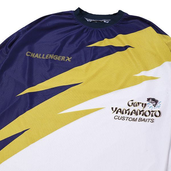 CHALLENGER xGary YAMAMOTO L/S WARM UP TEE (NAVY×YELLOW) CLG-CS 022