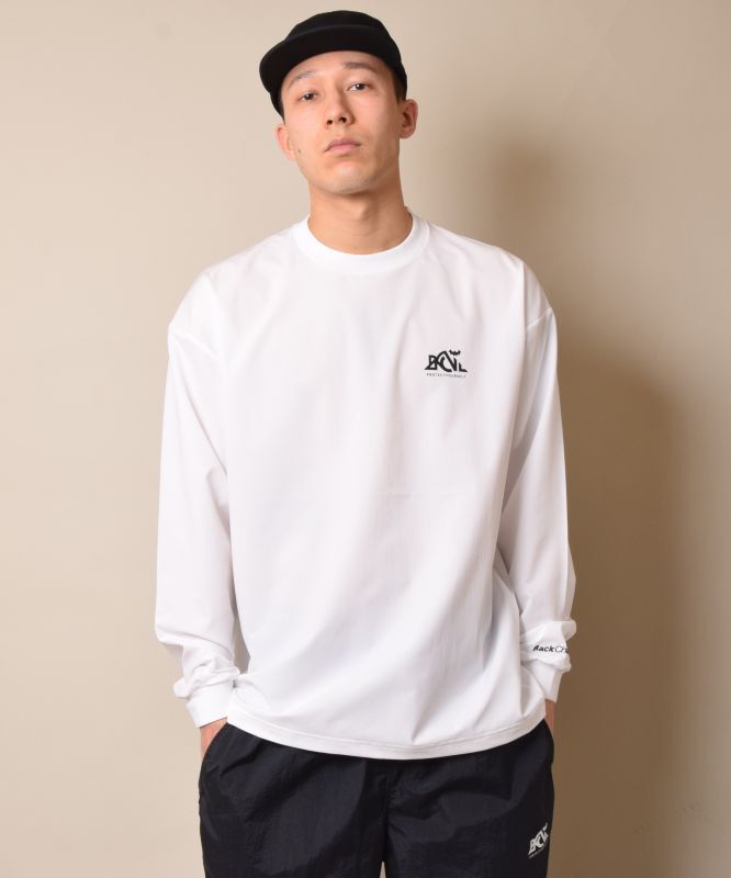 Back Channel OUTDOOR LOGO STRETCH LONG SLEEVE T (WHITE) 2322207