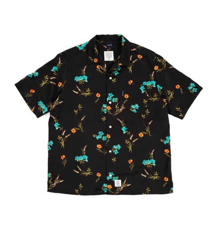 APPLEBUM Satin Flower S/S Aloha Shirt (Black) 2210202 公式通販