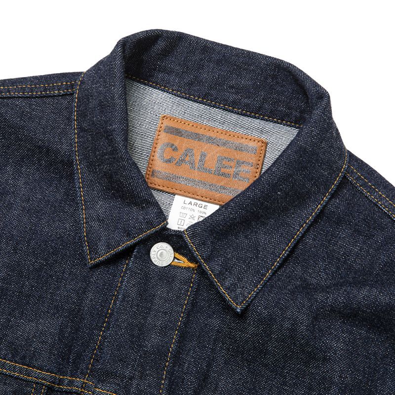 CALEE Vintage reproduct 3rd type denim jacket (Ow Indigo Blue) CL