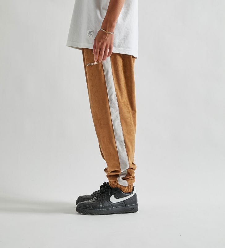 APPLEBUM Synthetic Suede Track Pants (L.Brown) 2220807 公式通販