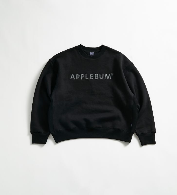 APPLEBUM Logo Needle Punch Crew Sweat (Black) 2220409 公式通販