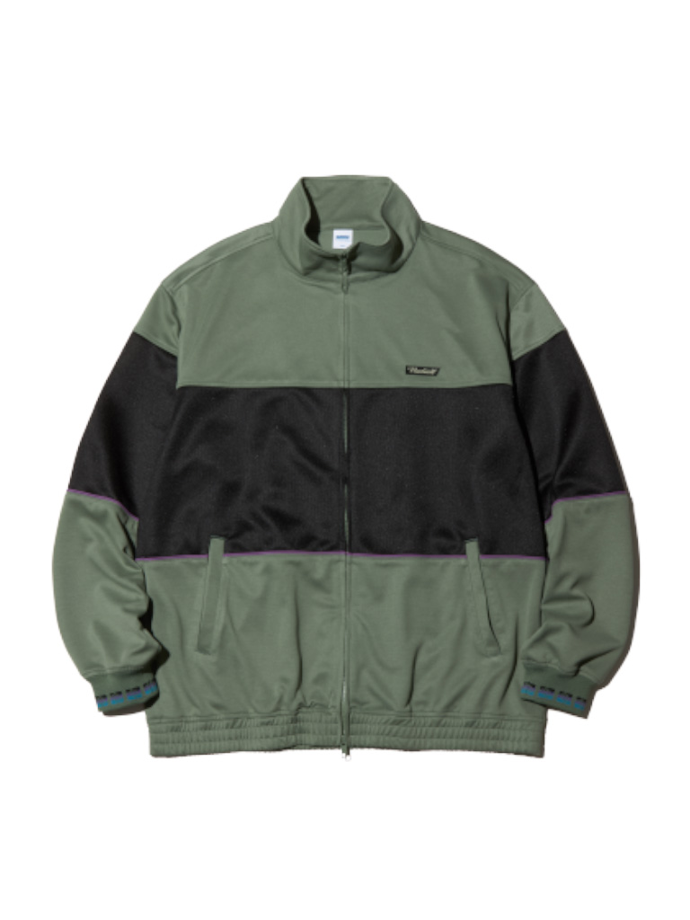 RADIALL FLAGS-STAND COLLARED SWEATSHIRT L/S (SAGE GREEN) RAD-23SS