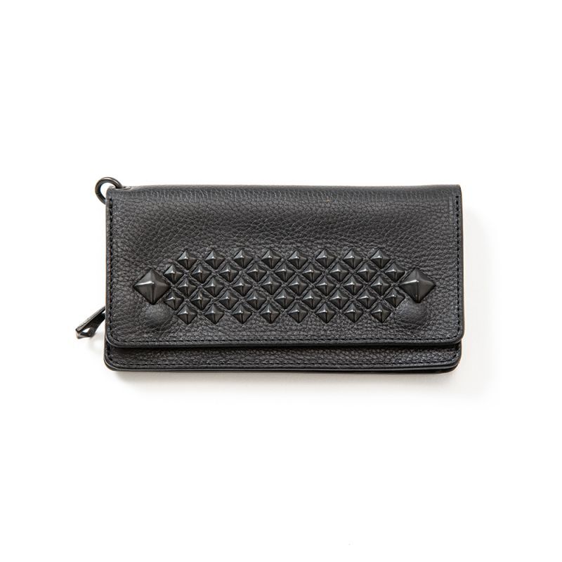 CALEE Black studs leather long wallet (Black) CL-23SS020L&A-L 公式通販