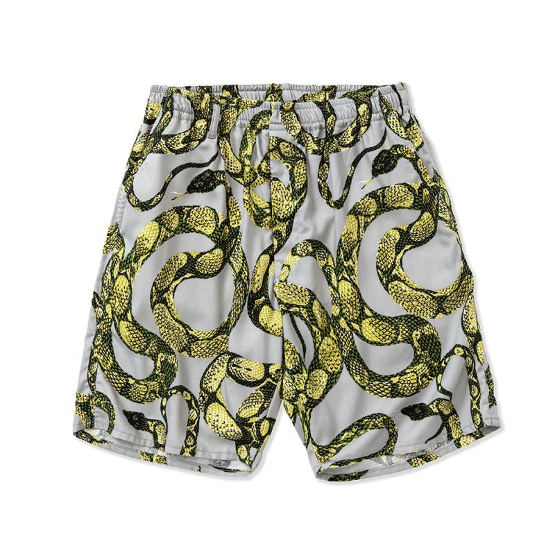 CALEE Allover snake pattern easy shorts -Limited- (Gray) CL