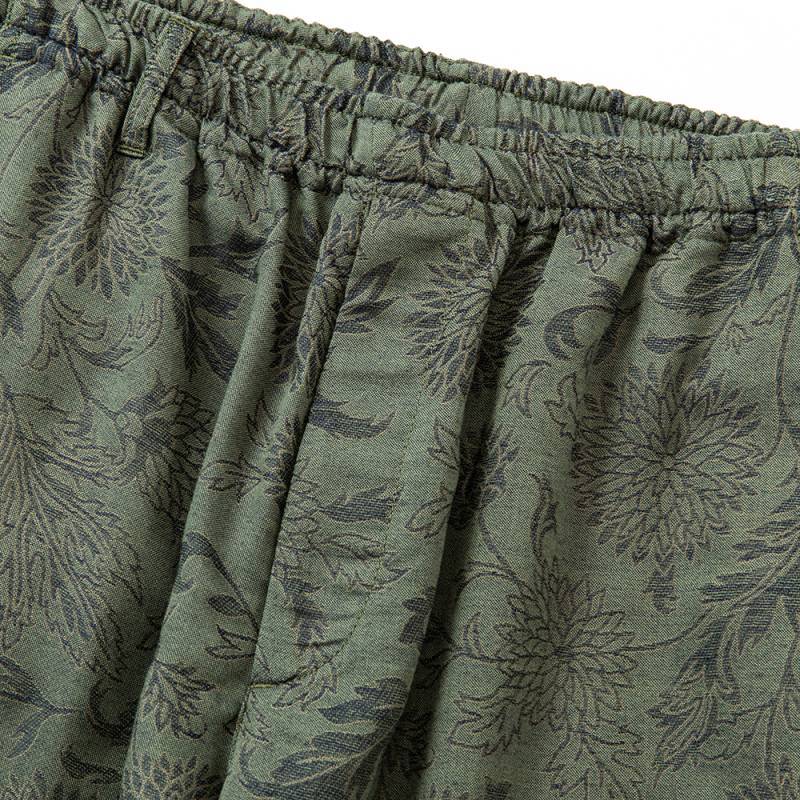 CALEE Vintage jacquard type easy trousers (Green) CL-23SS004JQ