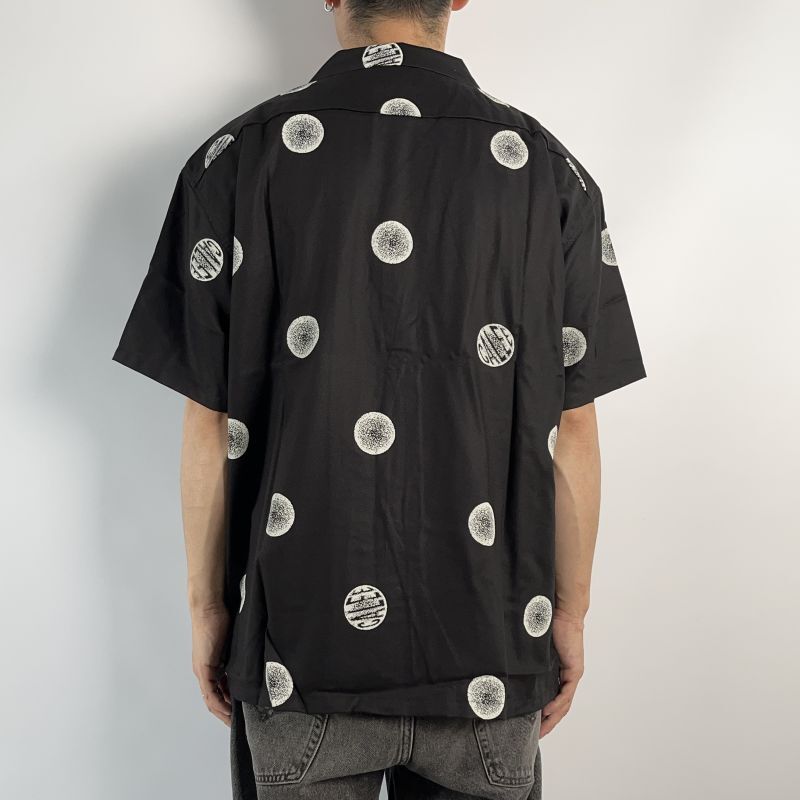 CALEE Original dot pattern amunzen cloth S/S shirt (Black) CL