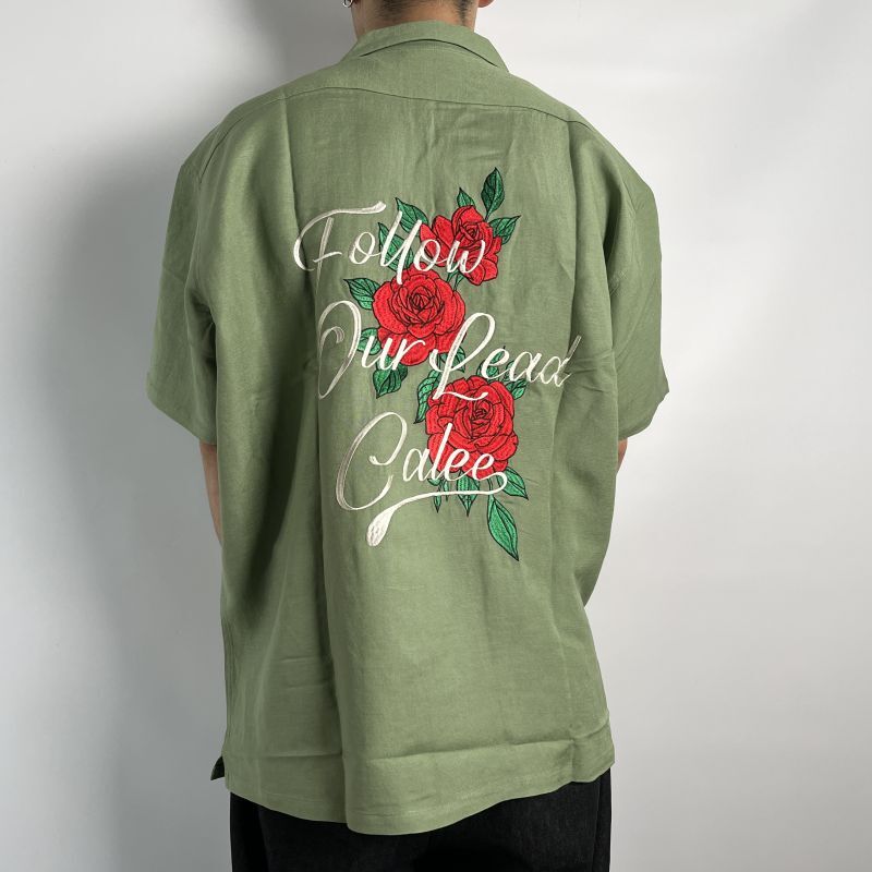 CALEE R/L FOL Embroidery S/S shirt (Lt.Green) CL-23SS098 公式通販
