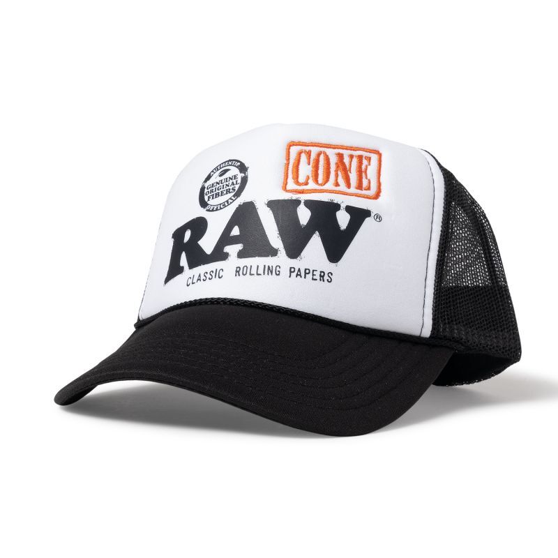INTERBREED RAW x INTERBREED “Big Cone Trucker Cap” (BLK/WHT