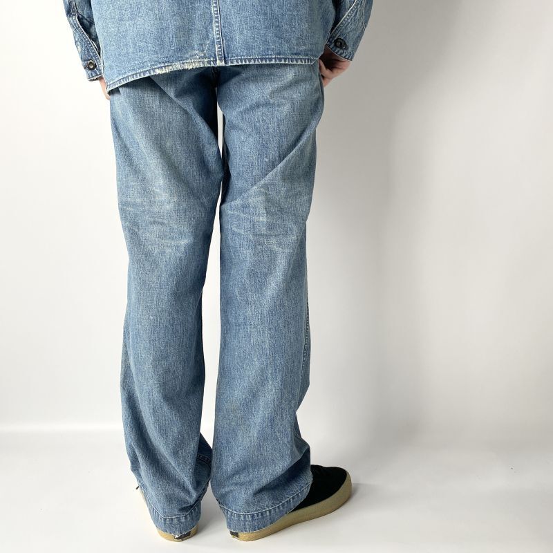 OLD JOE PLEATED LIBERTY TROUSER (SCAR FACE) (FADE INDIGO) 231OJ