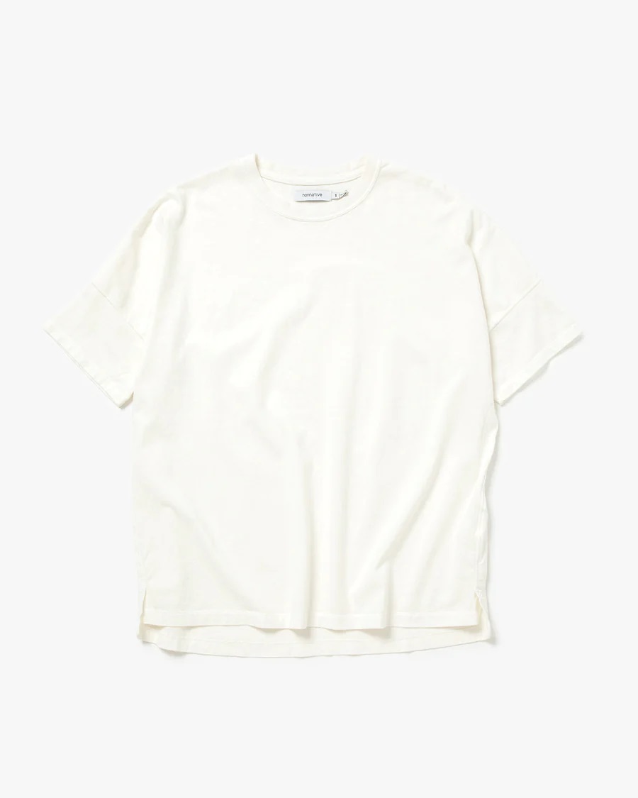 nonnative CLERK S/S TEE COTTON JERSEY OVERDYED (WHITE) NN-C4228