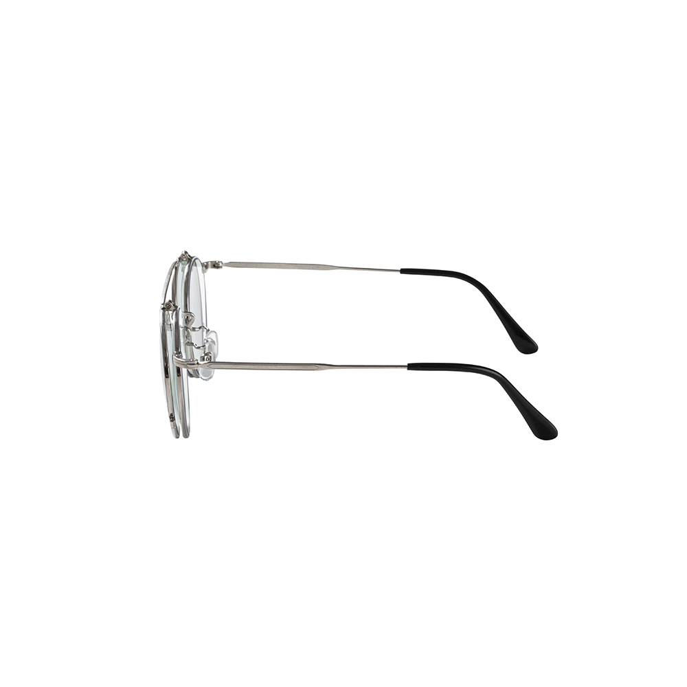 CALEE Flip up type circle metal glasses -Limited- (Silver.Blue) CL