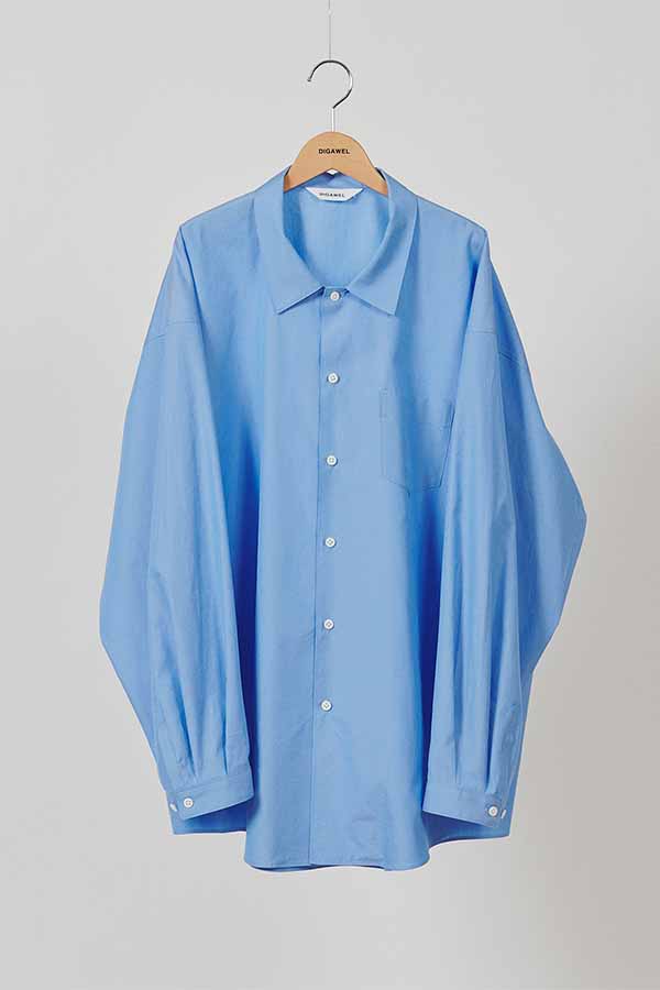 DIGAWEL Loose Neck Oversized Shirt (Dark Sax) DWWB006 公式通販