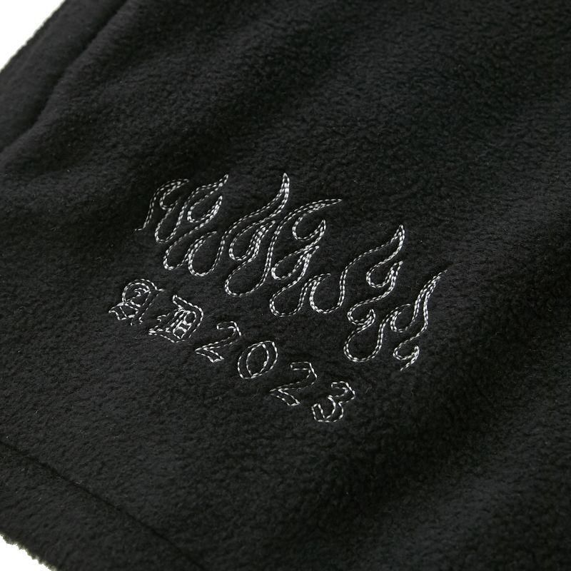MAGIC STICK Fleece Zip up jacket (Black Multi Emb ver.) 23AW-MS10
