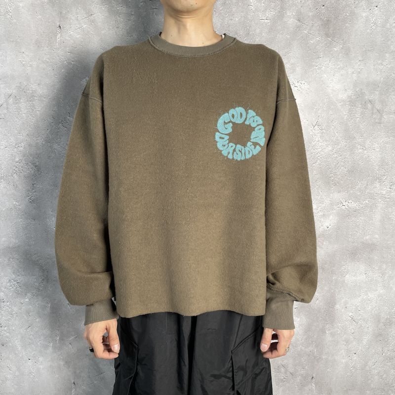 MAGIC STICK Inside-out G.I.O.O.S Crew Sweat (Brown) 23AW-MS10-031