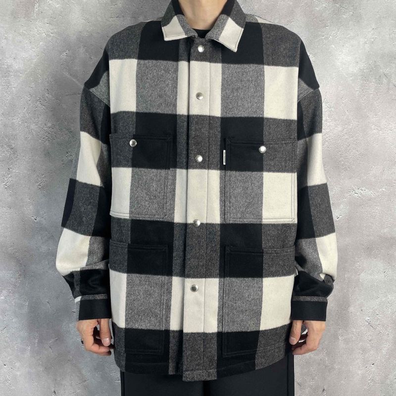 COOTIE Buffalo Check Wool Coverall (Black×Ivory) CTE-23A213 公式通販