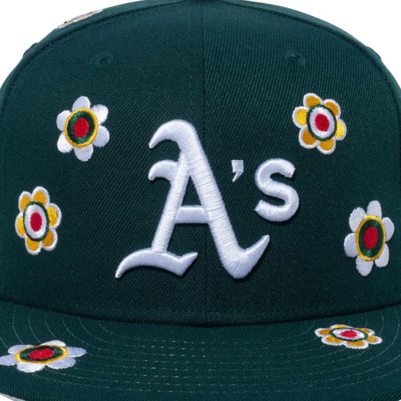 NEW ERA 59FIFTY MLB Flower Embroidery オークランド・アスレチックス