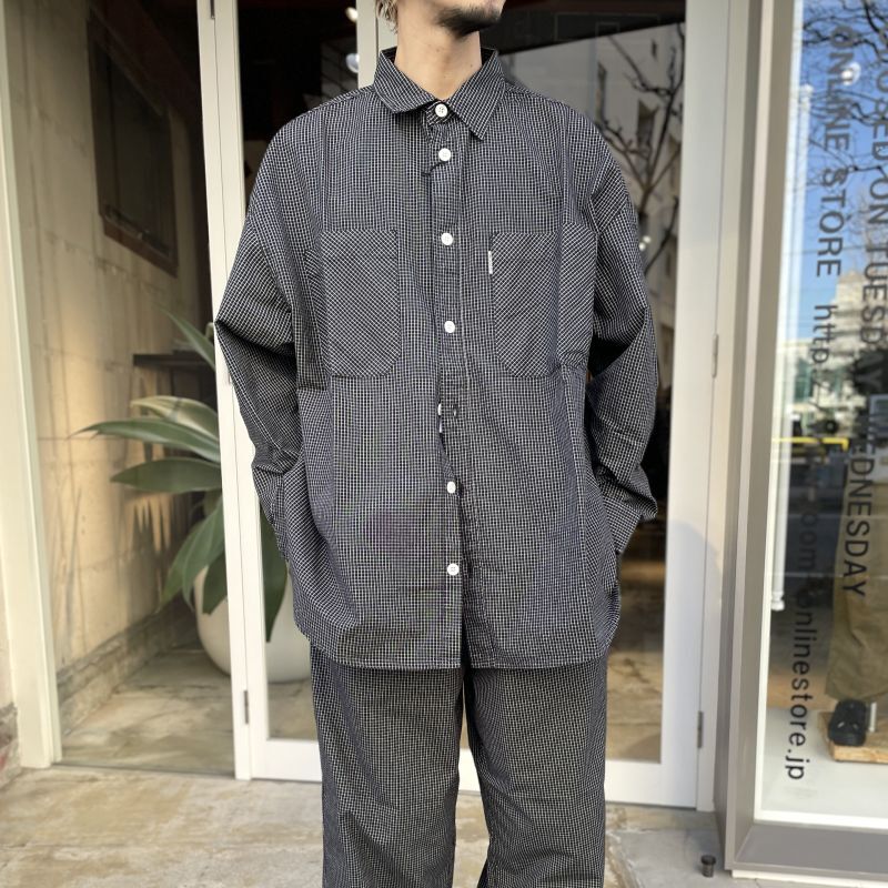 1537964557cmGARMENT DYED RIPSTOP CHECK L/S SHIRT